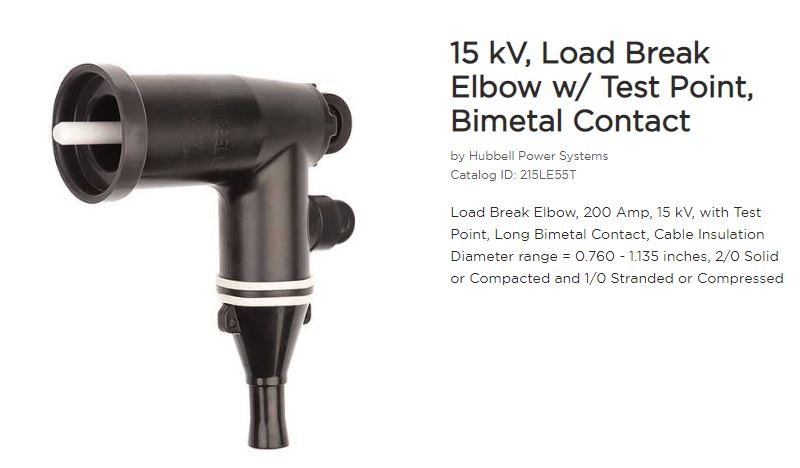 15kv 1/0 Elbow w/TP